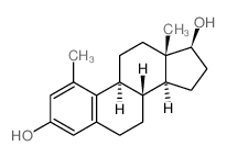 Estra-1,3,5(10)-triene-3,17-diol,1-methyl-, (17b)-结构式