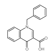 3-Quinolinecarboxylicacid, 1,4-dihydro-4-oxo-1-(phenylmethyl)-结构式