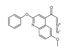 2-diazonio-1-(6-methoxy-2-phenoxyquinolin-4-yl)ethenolate结构式