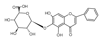 Baicalein-6-O-β-D-glucopyranosiduronsaeure结构式