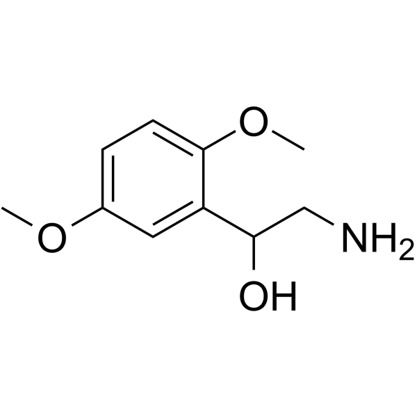 2-氨基-1-(2,5-二甲氧基苯基)乙醇结构式