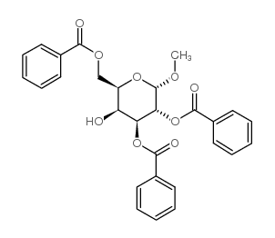 甲基-D-半乳糖苷-2,3,6-三苯甲酸酯结构式