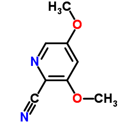 3,5-二甲氧基-2-吡啶甲腈结构式