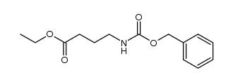γ-(benzyloxycarbonylamino)butanoic acid ethyl ester结构式