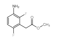 3-氨基-2,6-二氟苯乙酸甲酯结构式