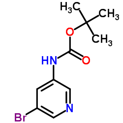 (5-溴吡啶-3-基)氨基甲酸叔丁酯结构式