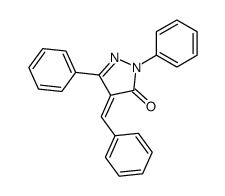 4-benzylidene-2,5-diphenylpyrazol-3-one结构式