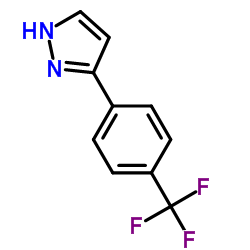 3-[4-(三氟甲基)苯基]-1H-吡唑结构式