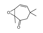 4,4,7-trimethyl-8-oxabicyclo[5.1.0]oct-2-en-6-one结构式