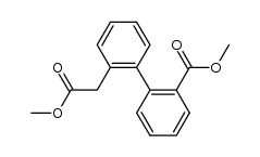 (2'-methoxycarbonyl-biphenyl-2-yl)-acetic acid methyl ester结构式