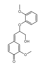 4-(3-hydroxy-2-(2-methoxyphenoxy)propylidene)-2-methoxycyclohexa-2,5-dienone结构式