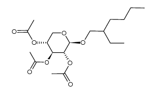 (2R,3R,4S,5R)-2-((2-ethylhexyl)oxy)tetrahydro-2H-pyran-3,4,5-triyl triacetate结构式