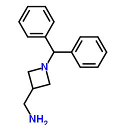 1-二苯甲基氮杂环丁烷-3-甲胺结构式