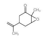 (1alpha,4alpha,6alpha)-(+)-1-Methyl-4-(1-methylvinyl)-7-oxabicyclo(4.1.0)heptan-2-one结构式