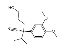 (2S)-(-)-2-(3,4-dimethoxyphenyl)-5-hydroxy-2-isopropylpentanenitrile结构式