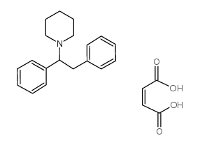 but-2-enedioic acid,1-(1,2-diphenylethyl)piperidine结构式