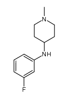 (3-fluoro-phenyl)-(1-methyl-piperidin-4-yl)-amine结构式