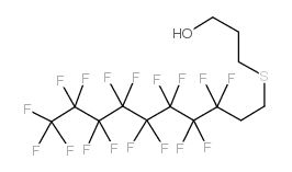 3-(3,3,4,4,5,5,6,6,7,7,8,8,9,9,10,10,10-heptadecafluorodecylsulfanyl)propan-1-ol结构式