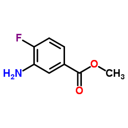 3-氨基-4-氟苯羧酸甲酯结构式