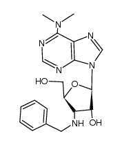 3'-Deoxy-N,N-dimethyl-3'-(benzylamino)adenosine结构式