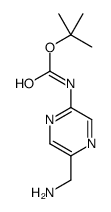 (5-Aminomethyl-pyrazin-2-yl)-carbamic acid tert-butyl ester结构式