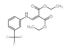 Propanedioic acid,2-[[[3-(trifluoromethyl)phenyl]amino]methylene]-, 1,3-diethyl ester结构式