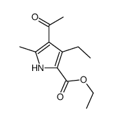 1H-PYRROLE-2-CARBOXYLIC ACID, 4-ACETYL-3-ETHYL-5-METHYL-, ETHYL ESTER结构式