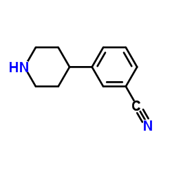 3-哌啶-4-基苯腈结构式