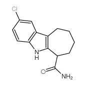 2-氯-5,6,7,8,9,10-六氢环庚并[B]吲哚-6-羧酰胺结构式