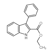 3-苯基-吲哚-2-羧酸乙酯结构式