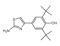 2-Amino-4-(3,5-di-t-butyl-4-hydroxyphenyl)thiazole结构式