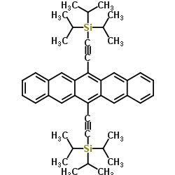 6,13-双(三异丙硅基乙炔基)并五苯结构式