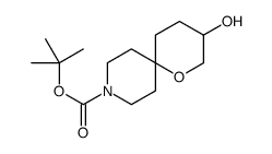 3-羟基-1-噁-9-氮杂螺[5.5]十一烷-9-羧酸 1,1-二甲基乙酯结构式