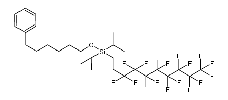 diisopropyl-1H,1H,2H,2H-perfluorodecylsilyl 6-phenylhexyl ether结构式