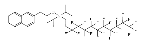 diisopropyl-1H,1H,2H,2H-perfluorododecylsilyl 2-(2-naphthyl)ethyl ether结构式