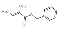 (E)-2-甲基-2-丁烯酸苯甲酯结构式