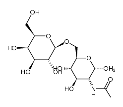 β-Galp-(1->6)-GlcpNAc结构式