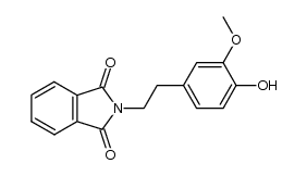 N-(4-hydroxy-3-methoxy-phenethyl)-phthalimide结构式