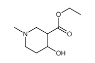 ethyl 4-hydroxy-1-methylpiperidine-3-carboxylate结构式