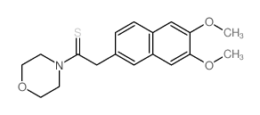 2-(6,7-dimethoxynaphthalen-2-yl)-1-morpholin-4-yl-ethanethione结构式