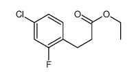 3-(4-CHLORO-2-FLUORO-PHENYL)-PROPIONIC ACID ETHYL ESTER结构式
