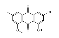 1,3-dihydroxy-8-methoxy-6-methylanthracene-9,10-dione结构式