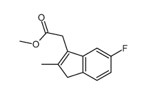 methyl 2-(6-fluoro-2-methyl-3H-inden-1-yl)acetate结构式