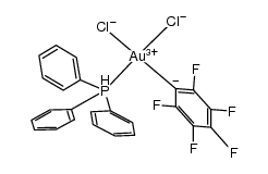 cis-[AuIII(C6F5)Cl2(PPh3)]结构式