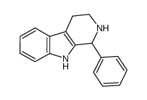 1-phenyl-2,3,4,9-tetrahydro-1H-pyrido[3,4-b]indole结构式