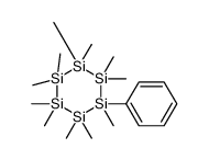 1,1,2,2,3,3,4,4,5,5,6-undecamethyl-6-phenylhexasilinane结构式
