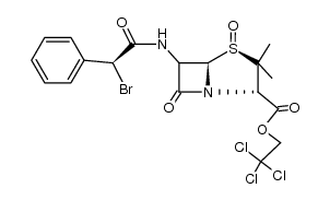 6β-((S)-2-bromo-2-phenyl-acetylamino)-1β-oxo-1λ4-penicillanic acid 2,2,2-trichloro-ethyl ester结构式