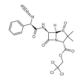 2,2,2-trichloroethyl (1S,3S,5R,6R,2'R)-6-(2'-azido-2'-phenylacetamido)-2,2-dimethylpenam-3-carboxylate, 1-oxide结构式