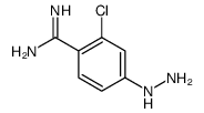 2-chloro-4-hydrazinylbenzenecarboximidamide结构式