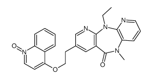 11-ethyl-5-methyl-8-[2-(1-oxidoquinolin-1-ium-4-yl)oxyethyl]dipyrido[2,3-d:2',3'-h][1,4]diazepin-6-one结构式